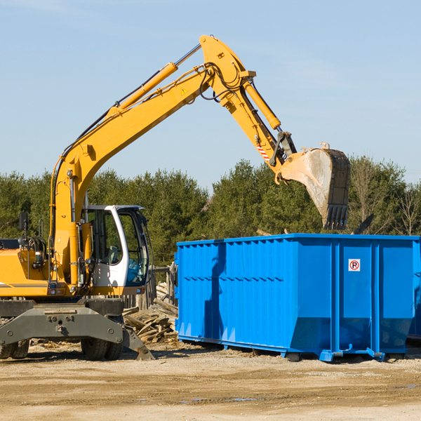 what size residential dumpster rentals are available in Mooreland